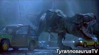 Tyrannosaurus rexs First Appearance in Jurassic Park 1993 [upl. by Hermina]