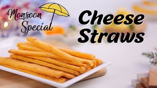 Cheese Straws Recipe  How To Make Cheese Straws  Eggless Puff Pastry Cheese Straws By Megha Joshi [upl. by Brynna429]