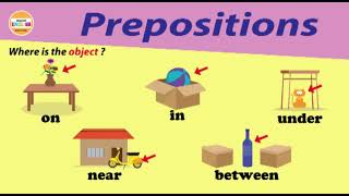 on in under near between  prepositions for beginners [upl. by Erolyat609]