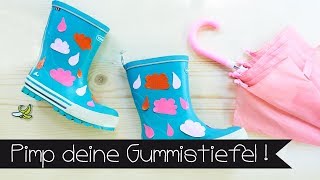 Pimp deine Gummistiefel  Window Color  Stiefel pimpen I Basteln [upl. by Shepley]