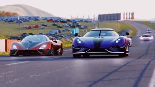 SSC Tuatara Aggressor vs Koenigsegg Regera Ghost HighDownforce Package vs Koenigsegg CC850 2024 [upl. by Gnuhn]