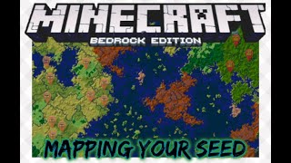 MINECRAFT Bedrock  Mapping Your Seed  Works with PS4 Maps [upl. by Nospmas]