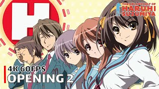 The Melancholy of Haruhi Suzumiya  Opening 2 【Super Driver】 4K 60FPS Creditless  CC [upl. by Assenaj]