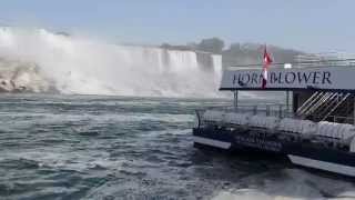 Pointofview aboard Hornblower Niagara Cruises Niagara Falls boat tour [upl. by Nwahsyt]