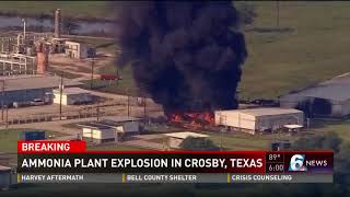 Ammonia plant explosion in Crobsy Texas [upl. by Paynter]