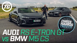 Chris Harris Drives Audi RS etron GT vs BMW M5 CS  Top Gear [upl. by Reel]