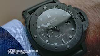 First look at the Panerai Submersible Marina Militare Carbotech PAM00979 [upl. by Adnavoj]