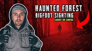 EXPLORING HAUNTED FOREST AT NIGHT WITH A BIGFOOT SIGHTING [upl. by Elyak]