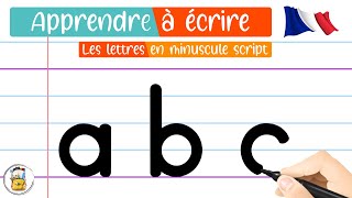 Apprendre À Écrire Les Lettres De LAlphabet En Minuscule Script  Apprendre À Tracer Les Lettres [upl. by Nonahs]