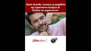 Atom Araullo kumasa sa pagtikim ng superworm lasagna at kinilaw na superworm  IWitness [upl. by Croteau11]