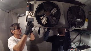 Walk In Refrigerator Installation Replacing Evaporator Coil HVACR [upl. by Shayla896]