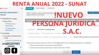 DECLARACION JURADA ANUAL 2022  SUNAT [upl. by Mussman786]