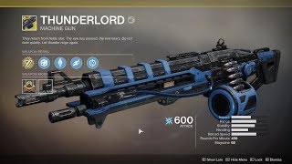 Thunderlord Exotic Quest Final Step  Full Mission  Quick Weapon Preview Destiny 2 Forsaken [upl. by Ahsilet]