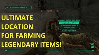 Fallout 4  Ultimate Location for Farming Legendary Items Lootlock Up to 3 Levelscaling Ghouls [upl. by Ailito637]