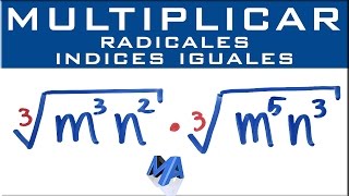 Multiplicacion de radicales de igual indice  Ejemplo 1 [upl. by Mccartan]