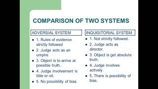 adversarial and inquisitorial systems [upl. by Rodie]