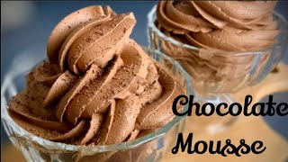 Only Two ingredient Chocolate Mousse Recipe Just in 10 Minutes  Delicious Chocolate Mousse [upl. by Delamare]