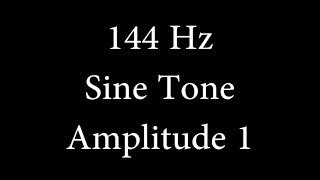 144 Hz Sine Tone Amplitude 1 [upl. by Heintz]