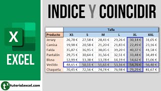 Cómo buscar un dato en una matriz en Excel 👀  La función INDICE Y COINCIDIR [upl. by Lucius]