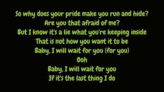 Elliott Yamin  Wait For You Lyrics HD [upl. by Iline]