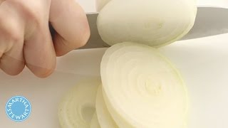 How to Cut Onion Rings with Martha Stewart [upl. by Yalhsa]