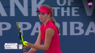 2017 Bank of the West Classic Quarterfinals  CiCi Bellis vs Petra Kvitova  WTA Highlights [upl. by Samled]