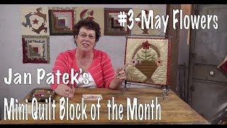 How to Applique Flowers May Flowers Block 3 of Jan Pateks Calendar Quilt Block of the Month [upl. by Udela855]