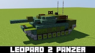 ✔ Minecraft Tutorial How to build a Leopard 2 Panzer [upl. by Tyne86]