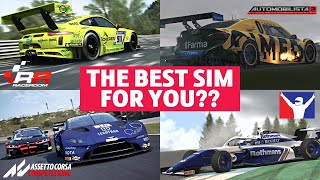 iRacing vs RaceRoom vs ACC vs AMS2 [upl. by Pillow]