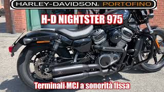 HarleyDavidson Nightster 975 con doppi terminali MCJ a sonorità fissa [upl. by Davy]