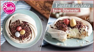 Baiser Osternester  Last Minute Dessert  Mini Easter Pavlova  Sallys Welt [upl. by Charley422]