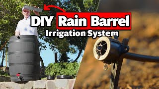 How to Install a Gravity Rain Barrel Drip Irrigation System  DIY Raised Bed Project [upl. by Willner]