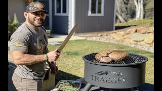 Chad Mendes Grilling Entire Venison Hind Quarter The FLIP FLOP [upl. by Ardnuhsal]