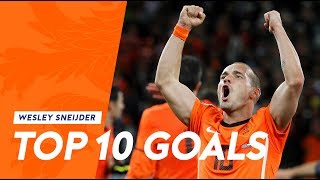 Wesley Sneijder  Top 10 goals in Oranje [upl. by Ettelocin333]