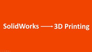 How to convert SolidWorks file to STL file format for 3D Print [upl. by Kyriako]