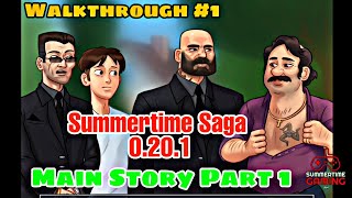 Summertime saga 0201 Main Story Part 1  Full Walkthrough 1 [upl. by Ahsikar950]