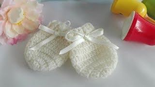 Como tejer manoplas para bebe a crochet unisex [upl. by Otilopih189]