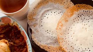 Easy Kerala palappam rice flour pancake appam with rice flour hoppers [upl. by Llerdnad762]