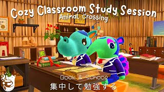 Cozy Classroom Study Session 📚✨ Animal Crossing School Vibes amp Focus Jazz Music [upl. by Lavro]