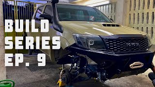 Installing Custom Bumpers Winch amp Headlights  Toyota Hilux Build Series [upl. by Nodnorb]