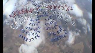 World Record 357 way skydive formation  Thailand 2004 [upl. by Nera]