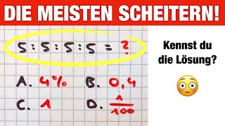 An dieser Aufgabe scheitern die meisten Du auch [upl. by Nonnag]