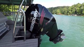 2016 Harris Grand Mariner 250 SL Tritoon with 300HP Mercury 4Stroke on Norris Lake  SOLD [upl. by Kozloski]