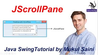 33 Java Swing Tutorial  JScrollPane in Java [upl. by Bethesde]