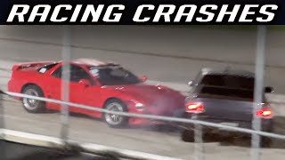 Crashes at Freedom Factory Spectator Drags [upl. by Raama749]