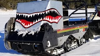 Track Shark  Homemade Motorized Tracked Fishing Sled [upl. by Hajed]