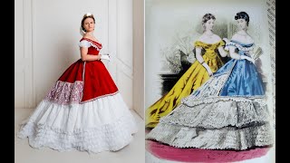 Dressing up in a 1865 Ballgown [upl. by Lenra]