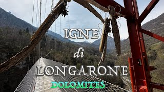 IGNE di Longarone Passarella Suspension Bridge [upl. by Lyrak]