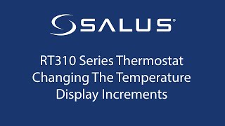 RT310 Series Thermostat  Changing Temperature Display Increments [upl. by Remat9]