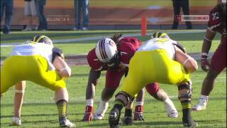 Jadeveon Clowney Hit vs Michigan  Outback Bowl [upl. by Dlorrej]